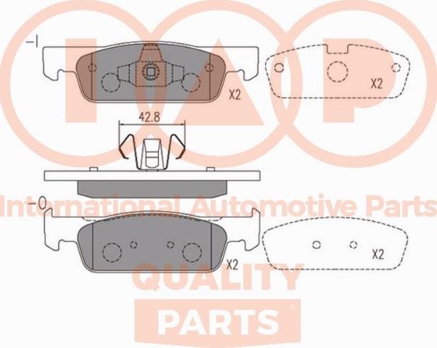 IAP QUALITY PARTS 704-00101X - Тормозные колодки, дисковые, комплект autospares.lv