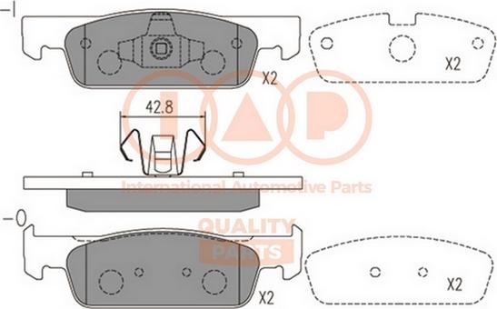 IAP QUALITY PARTS 704-00101 - Тормозные колодки, дисковые, комплект autospares.lv