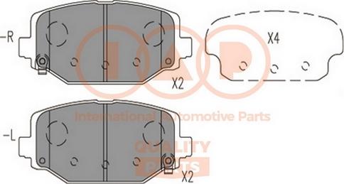 IAP QUALITY PARTS 704-08012 - Тормозные колодки, дисковые, комплект autospares.lv