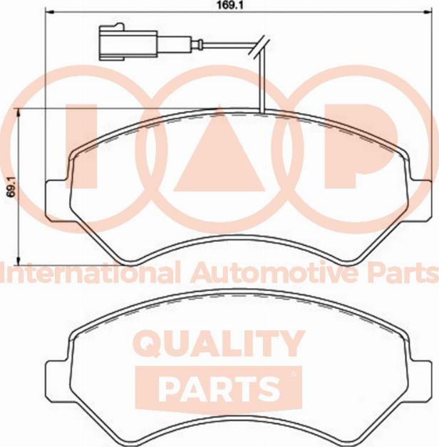 IAP QUALITY PARTS 704-08032P - Тормозные колодки, дисковые, комплект autospares.lv