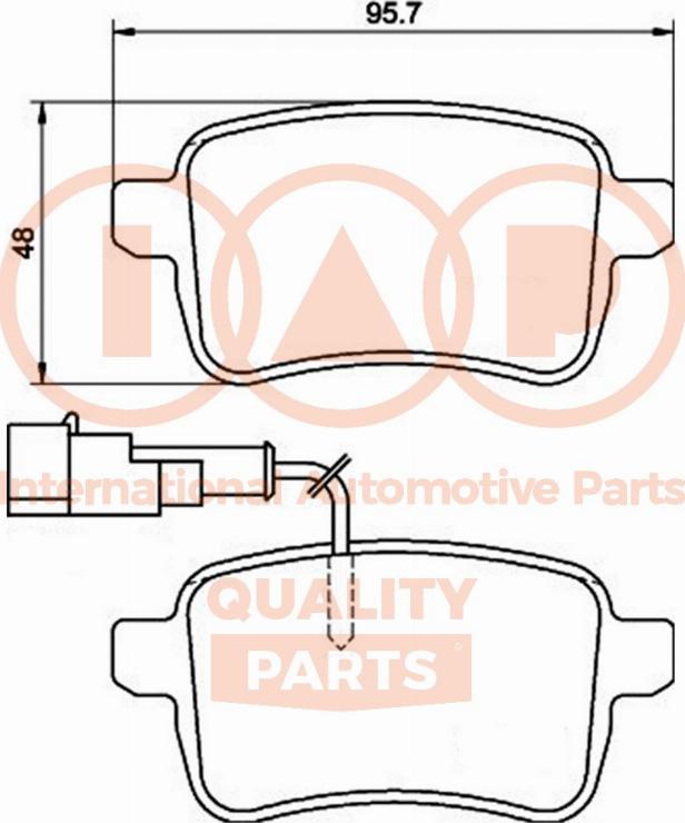 IAP QUALITY PARTS 704-08105 - Тормозные колодки, дисковые, комплект autospares.lv