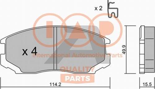 IAP QUALITY PARTS 704-03097P - Тормозные колодки, дисковые, комплект autospares.lv