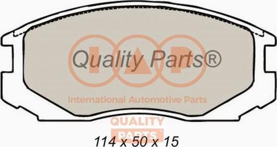 IAP QUALITY PARTS 704-03097X - Тормозные колодки, дисковые, комплект autospares.lv