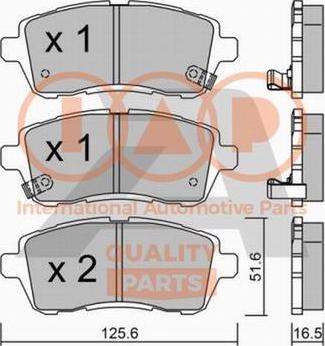 IAP QUALITY PARTS 704-03100P - Тормозные колодки, дисковые, комплект autospares.lv