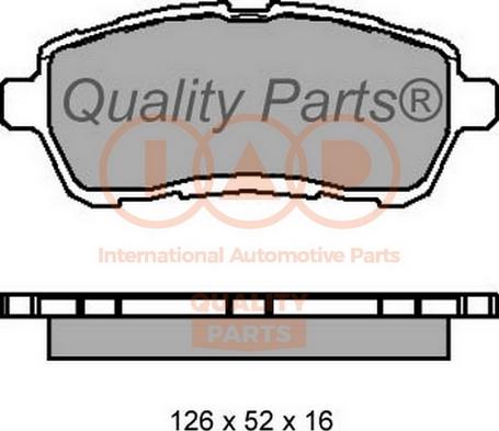 IAP QUALITY PARTS 704-03100 - Тормозные колодки, дисковые, комплект autospares.lv