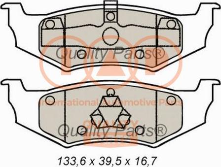 IAP QUALITY PARTS 704-02050 - Тормозные колодки, дисковые, комплект autospares.lv