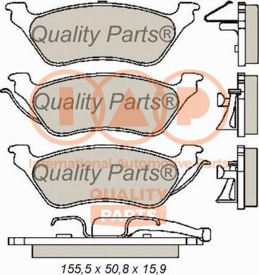 IAP QUALITY PARTS 704-02015 - Тормозные колодки, дисковые, комплект autospares.lv