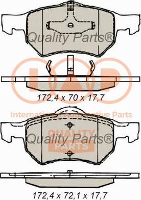 IAP QUALITY PARTS 704-02017 - Тормозные колодки, дисковые, комплект autospares.lv