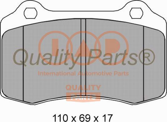 IAP QUALITY PARTS 704-02075 - Тормозные колодки, дисковые, комплект autospares.lv