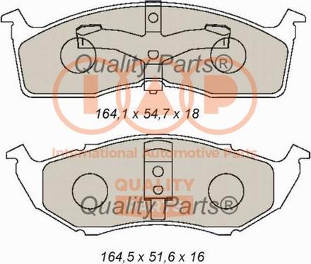 IAP QUALITY PARTS 704-02070 - Тормозные колодки, дисковые, комплект autospares.lv