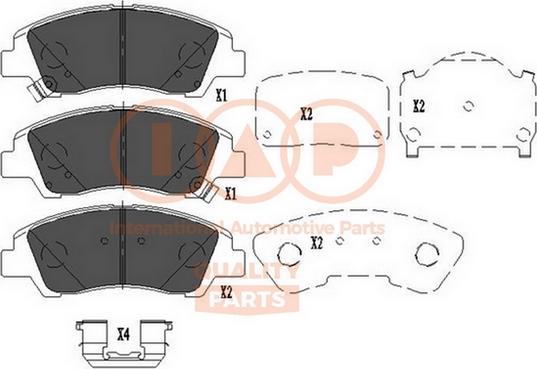 IAP QUALITY PARTS 704-07094 - Тормозные колодки, дисковые, комплект autospares.lv