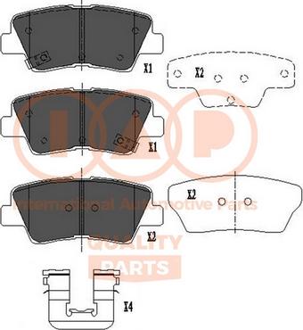 IAP QUALITY PARTS 704-07095 - Тормозные колодки, дисковые, комплект autospares.lv