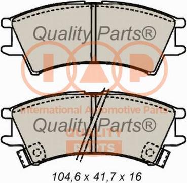 IAP QUALITY PARTS 704-07090 - Тормозные колодки, дисковые, комплект autospares.lv