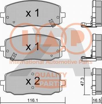 IAP QUALITY PARTS 704-07049P - Тормозные колодки, дисковые, комплект autospares.lv