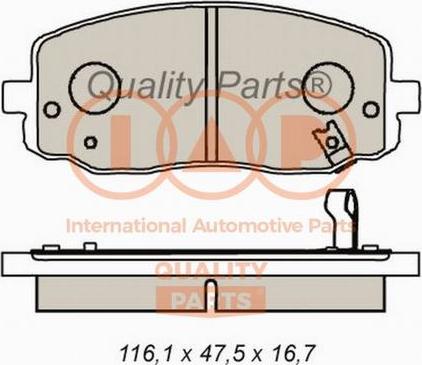 IAP QUALITY PARTS 704-21090X - Тормозные колодки, дисковые, комплект autospares.lv