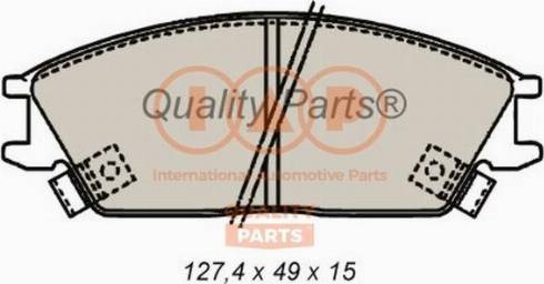 IAP QUALITY PARTS 704-07045 - Тормозные колодки, дисковые, комплект autospares.lv