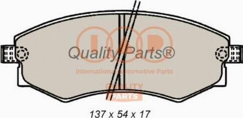 IAP QUALITY PARTS 704-07065X - Тормозные колодки, дисковые, комплект autospares.lv