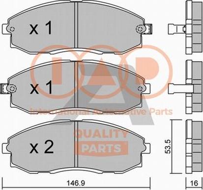 IAP QUALITY PARTS 704-07061P - Тормозные колодки, дисковые, комплект autospares.lv