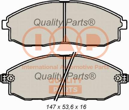 IAP QUALITY PARTS 704-07061 - Тормозные колодки, дисковые, комплект autospares.lv