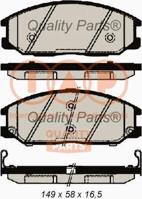 IAP QUALITY PARTS 704-18032X - Тормозные колодки, дисковые, комплект autospares.lv