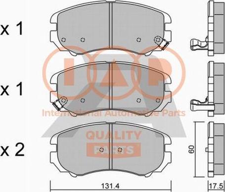 IAP QUALITY PARTS 704-07072P - Тормозные колодки, дисковые, комплект autospares.lv