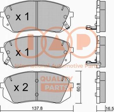 IAP QUALITY PARTS 704-07002P - Тормозные колодки, дисковые, комплект autospares.lv