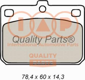 IAP QUALITY PARTS 704-07010 - Тормозные колодки, дисковые, комплект autospares.lv