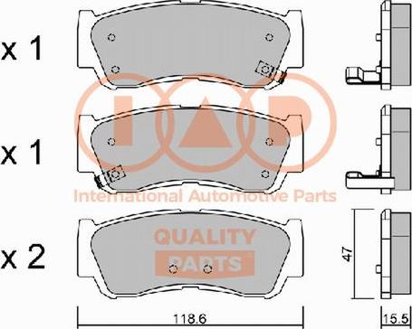 IAP QUALITY PARTS 704-07089P - Тормозные колодки, дисковые, комплект autospares.lv