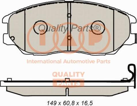 IAP QUALITY PARTS 704-07084 - Тормозные колодки, дисковые, комплект autospares.lv