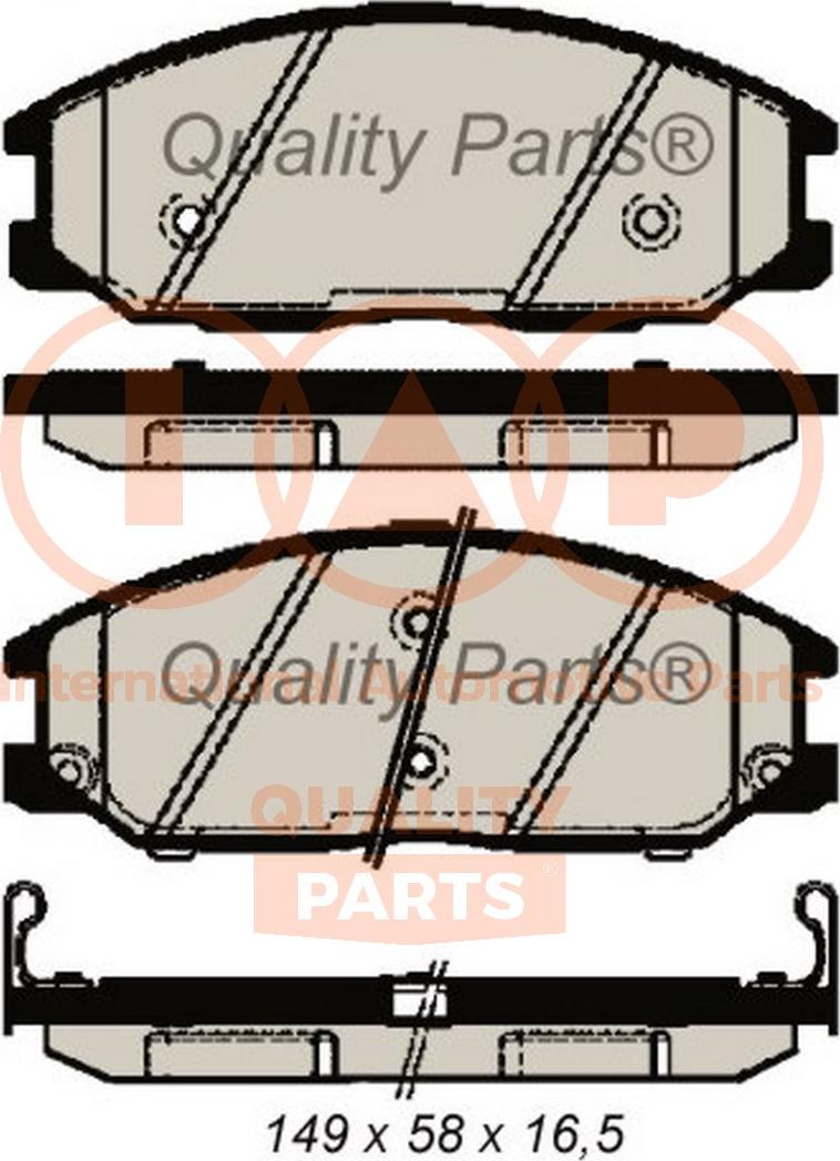 IAP QUALITY PARTS 704-07085G - Тормозные колодки, дисковые, комплект autospares.lv