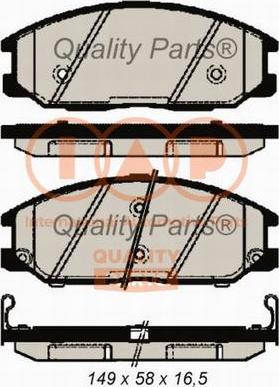 IAP QUALITY PARTS 704-07085 - Тормозные колодки, дисковые, комплект autospares.lv