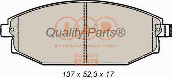 IAP QUALITY PARTS 704-07080 - Тормозные колодки, дисковые, комплект autospares.lv