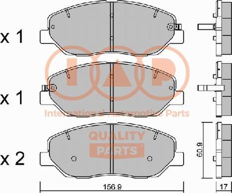 IAP QUALITY PARTS 704-07088P - Тормозные колодки, дисковые, комплект autospares.lv