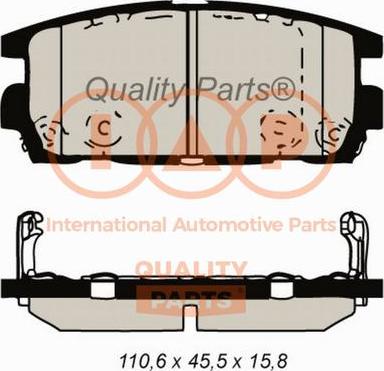 IAP QUALITY PARTS 704-07082 - Тормозные колодки, дисковые, комплект autospares.lv