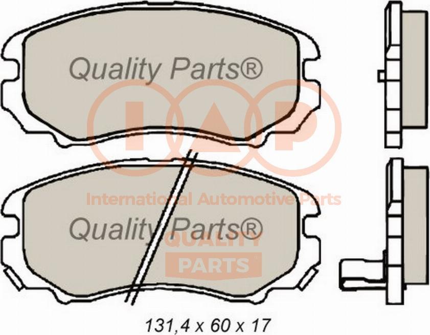 IAP QUALITY PARTS 704-07034G - Тормозные колодки, дисковые, комплект autospares.lv