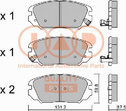 IAP QUALITY PARTS 704-07037P - Тормозные колодки, дисковые, комплект autospares.lv