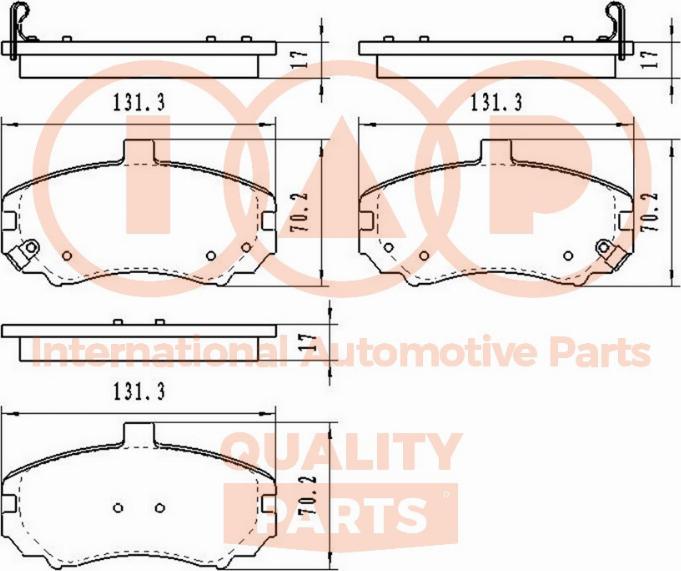 IAP QUALITY PARTS 704-07024 - Тормозные колодки, дисковые, комплект autospares.lv