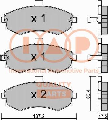 IAP QUALITY PARTS 704-07022P - Тормозные колодки, дисковые, комплект autospares.lv