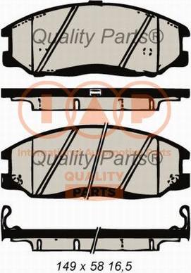 IAP QUALITY PARTS 704-07075X - Тормозные колодки, дисковые, комплект autospares.lv