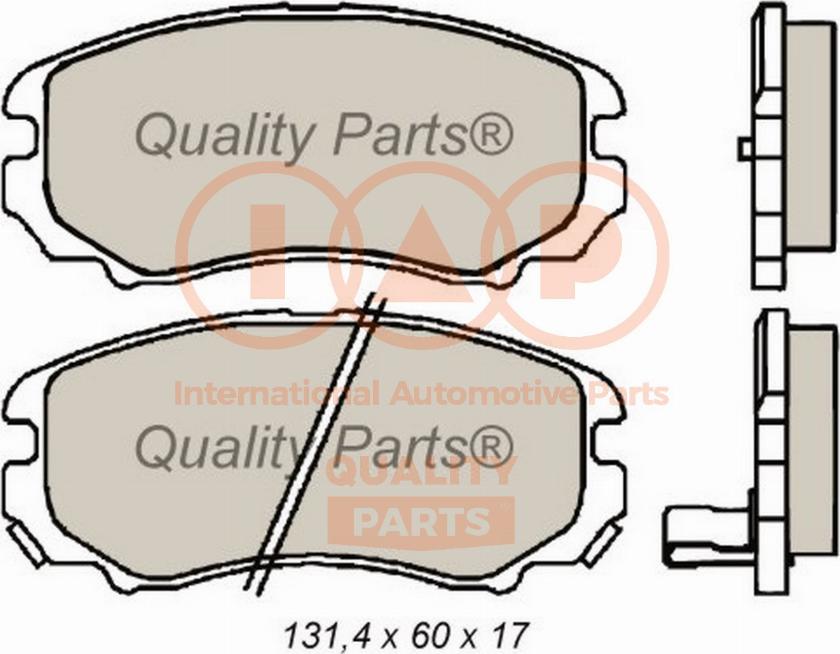 IAP QUALITY PARTS 704-07072G - Тормозные колодки, дисковые, комплект autospares.lv