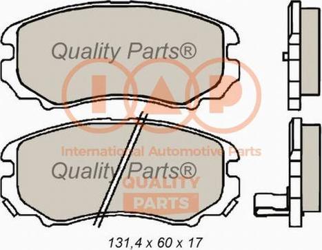 IAP QUALITY PARTS 704-07072X - Тормозные колодки, дисковые, комплект autospares.lv