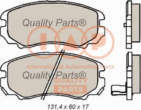 IAP QUALITY PARTS 704-07072 - Тормозные колодки, дисковые, комплект autospares.lv