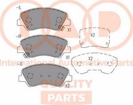 IAP QUALITY PARTS 704-07145X - Тормозные колодки, дисковые, комплект autospares.lv