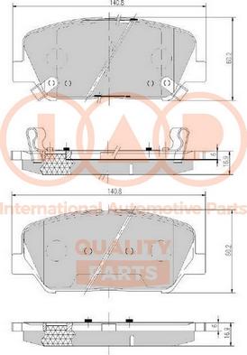 IAP QUALITY PARTS 704-07101 - Тормозные колодки, дисковые, комплект autospares.lv