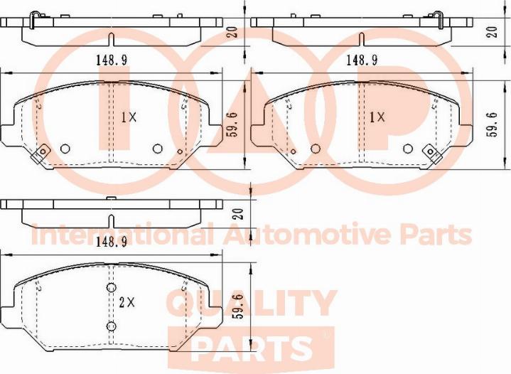 IAP QUALITY PARTS 704-07103 - Тормозные колодки, дисковые, комплект autospares.lv