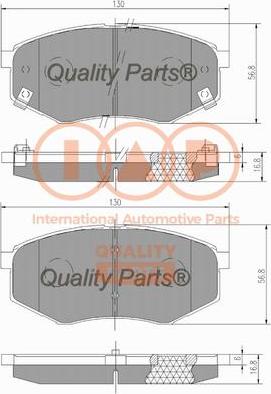 IAP QUALITY PARTS 704-07110 - Тормозные колодки, дисковые, комплект autospares.lv