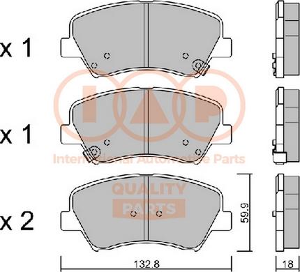 IAP QUALITY PARTS 704-07130P - Тормозные колодки, дисковые, комплект autospares.lv