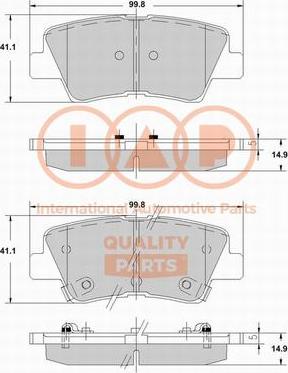 IAP QUALITY PARTS 704-07120X - Тормозные колодки, дисковые, комплект autospares.lv