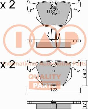 IAP QUALITY PARTS 704-14055P - Тормозные колодки, дисковые, комплект autospares.lv