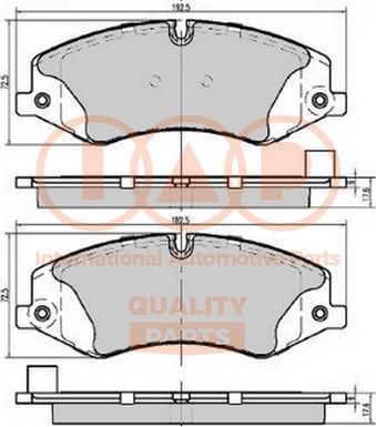 IAP QUALITY PARTS 704-14080 - Тормозные колодки, дисковые, комплект autospares.lv